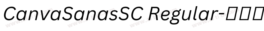 CanvaSanasSC Regular字体转换
